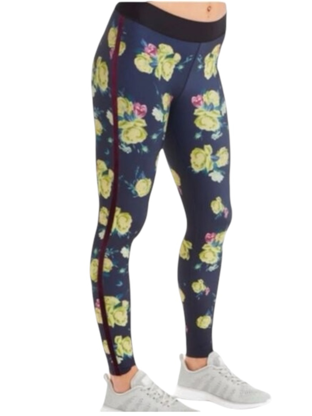 Ultracor X Soulcycle Navy Floral Leggings With Velvet Size Small